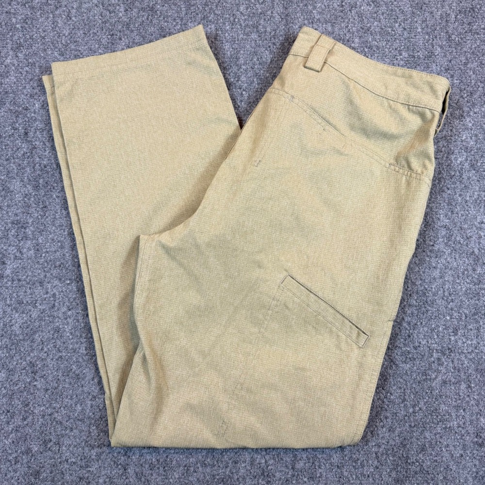 Duluth Trading Co Mens 32x30 Tan Khaki Polyester Straight Leg Outdoor Work Pants